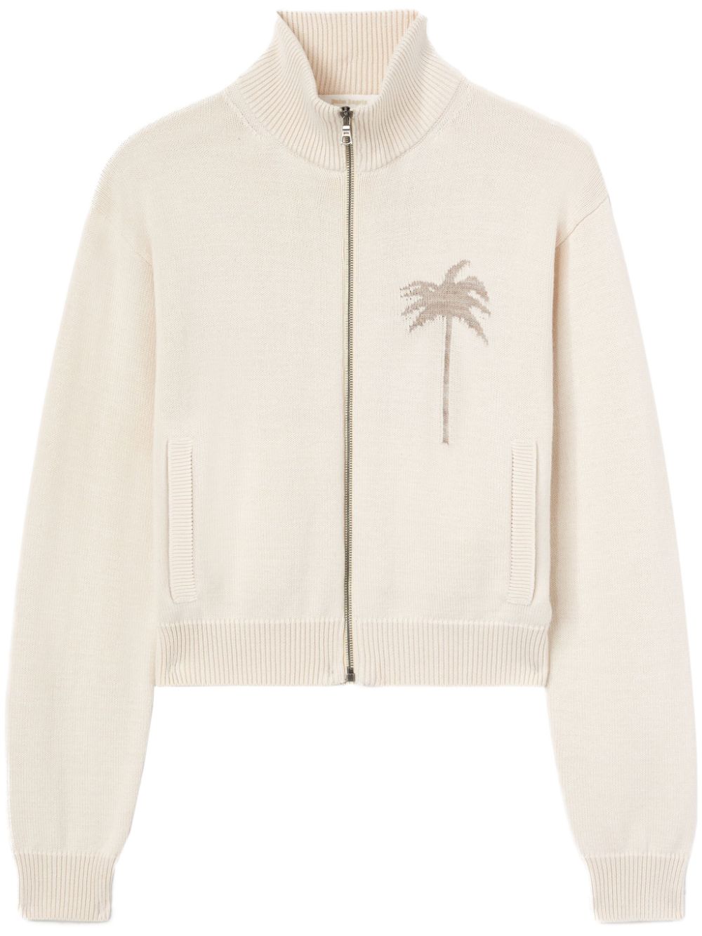 palm tree knitted track top