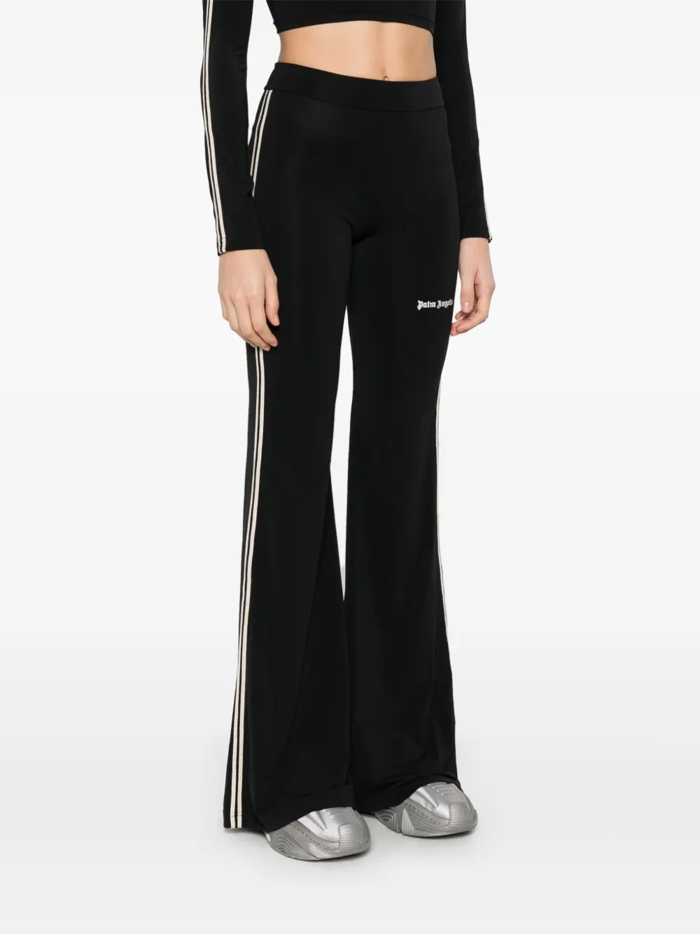 Palm Angels Broek met geborduurd logo Zwart