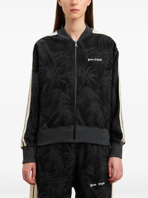 アウターその他 PALM ANGELS Women Outer PWBD050S25FAB001 1003 Black Palm Angels pams-jacquard Zipped Sweater | Black | FARFETCH