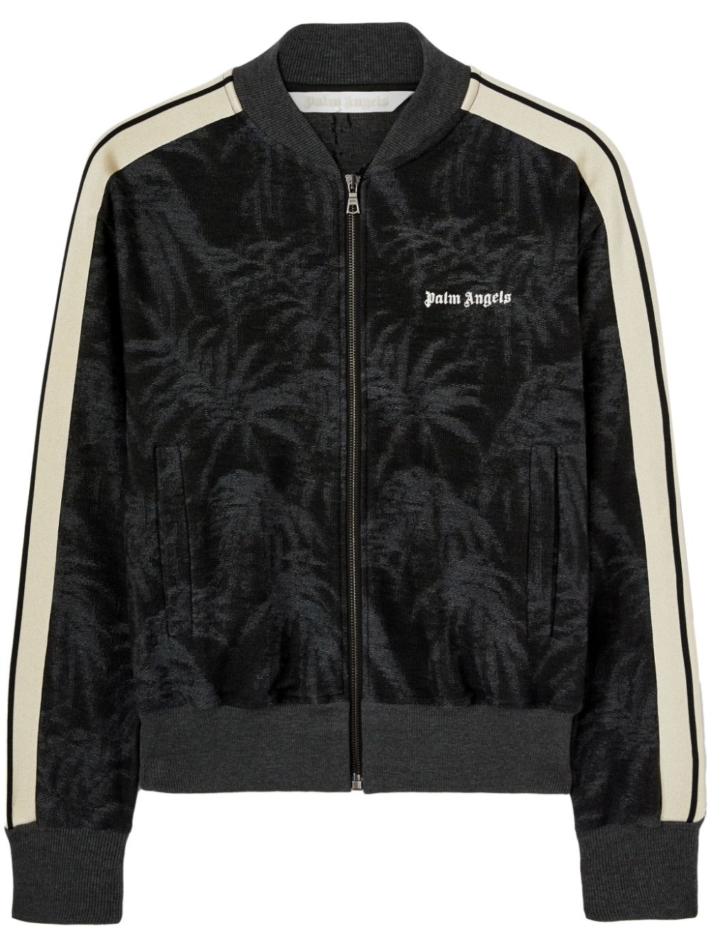 Palm Angels pams-jacquard zipped sweater – Black