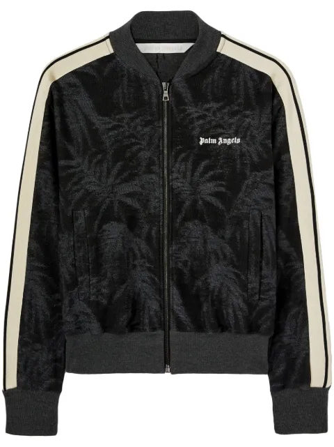 Palm Angels tröja i jacquard med dragkedja
