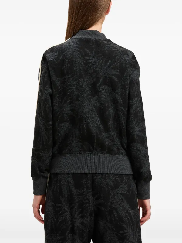 Palm Angels pams-jacquard Zipped Sweater | Black | FARFETCH