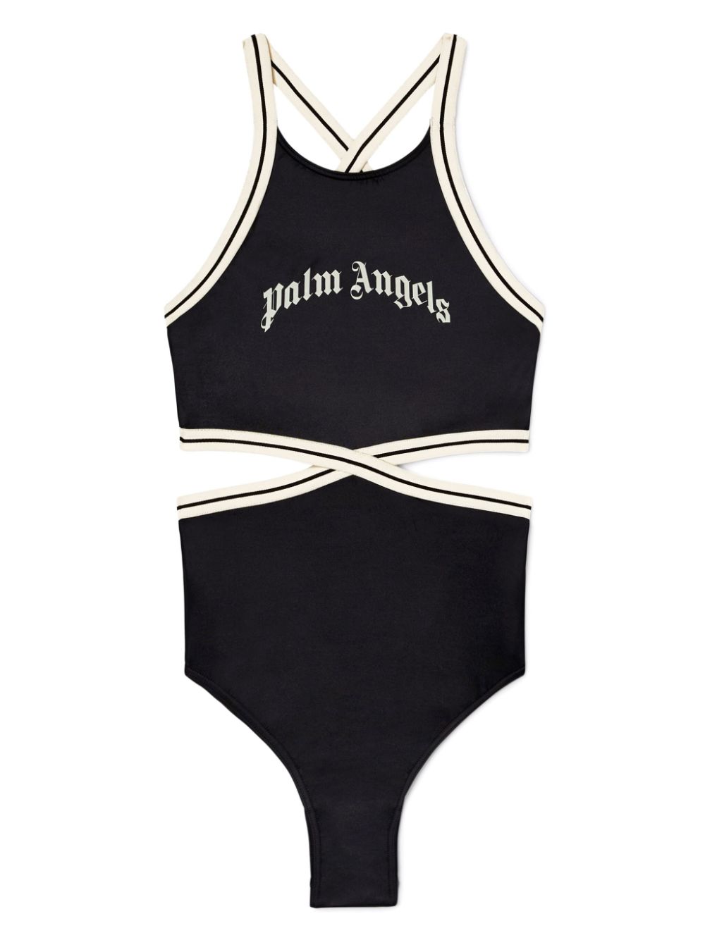 Palm Angels curved-logo swimsuit - Black