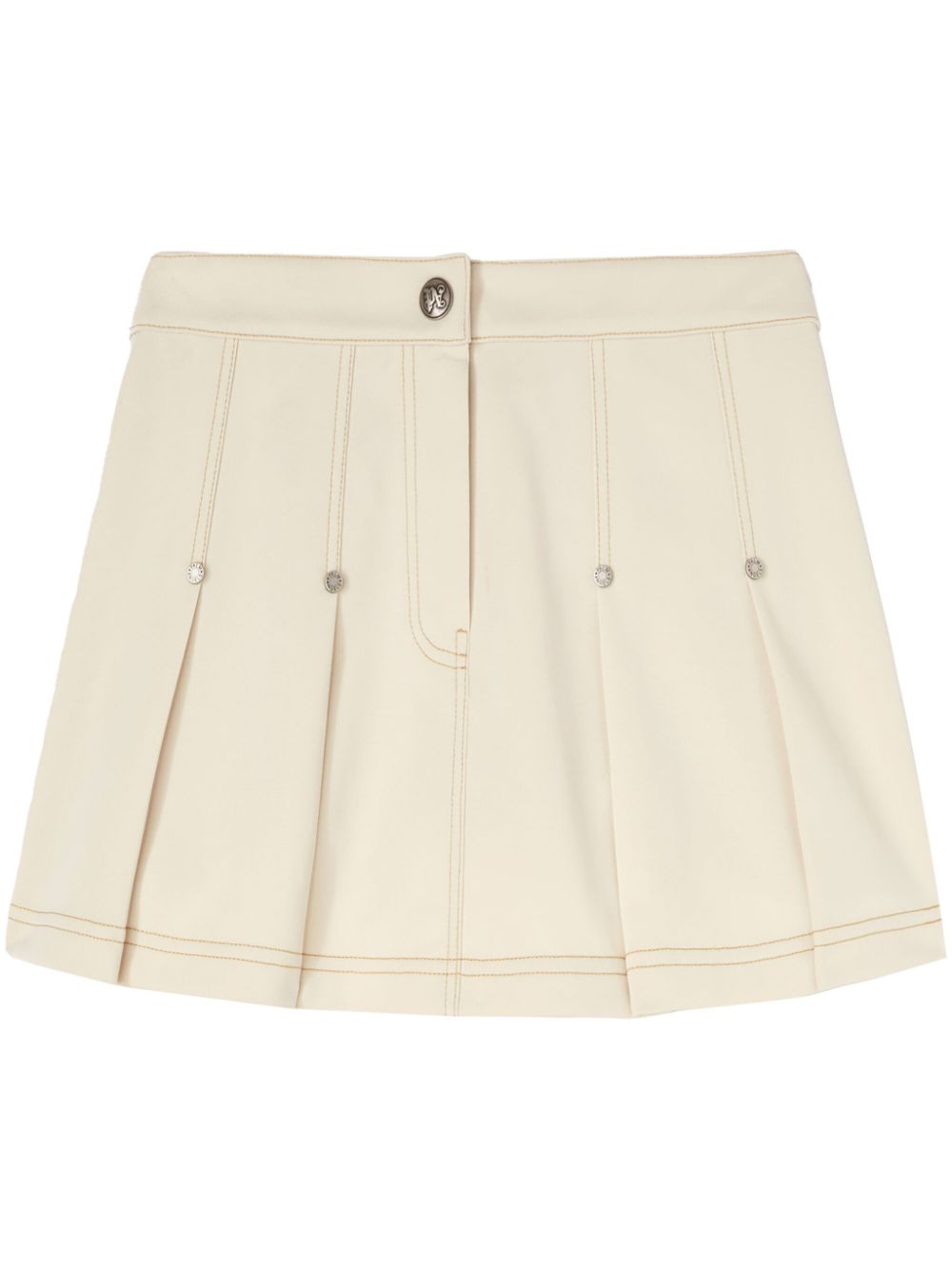 pleated mini skirt