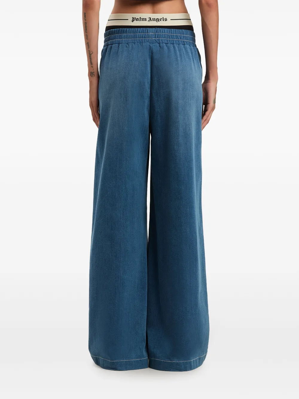 Palm Angels Joggingbroek met logo Blauw