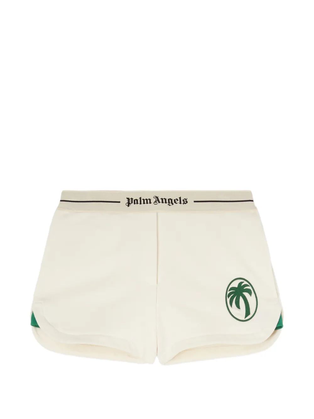 Palm Angels oval-palm shorts - White