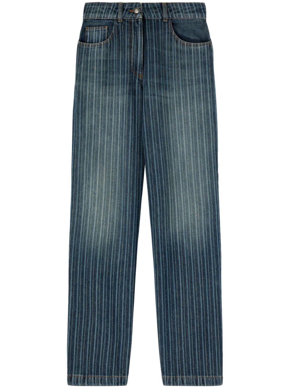 Palm Angels Jeans met krijtstreep Blauw