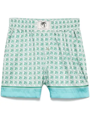 Emporio Armani Short Com Estampa De Logo | Azul | FARFETCH BR