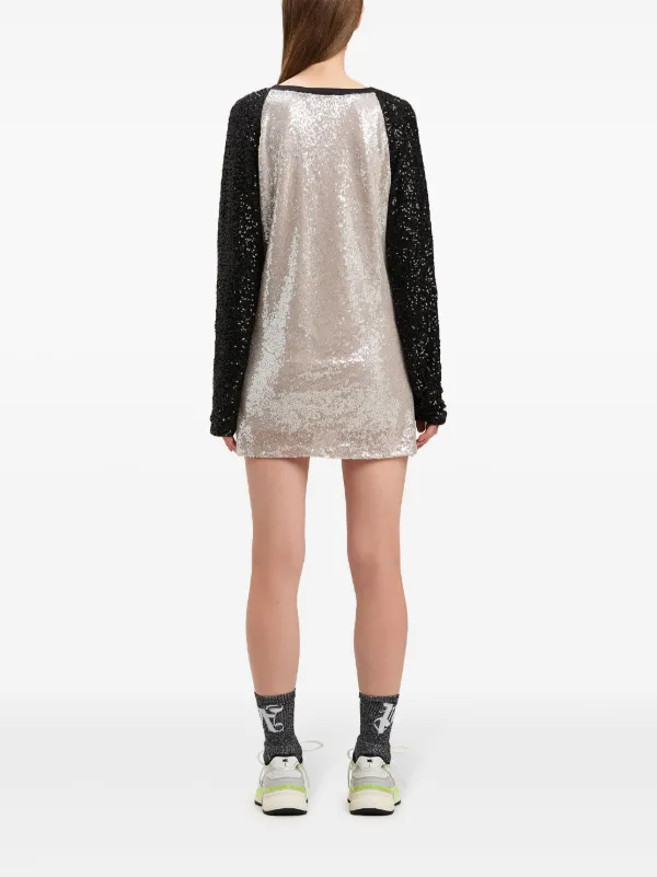 palm angels mini dress Palm Angels Ribbed Logo Dress