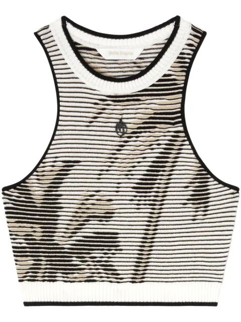 Palm Angels palms-jacquard crop top