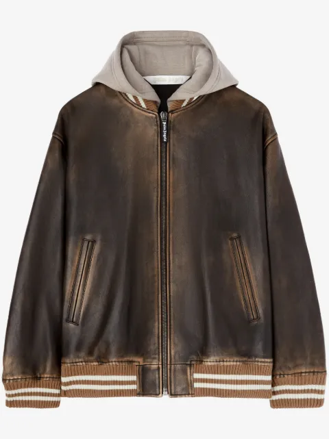 Palm Angels chamarra bomber con logo curvo