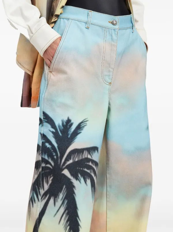 Palm Angels Sunrise Palm Jeans | Blue | FARFETCH