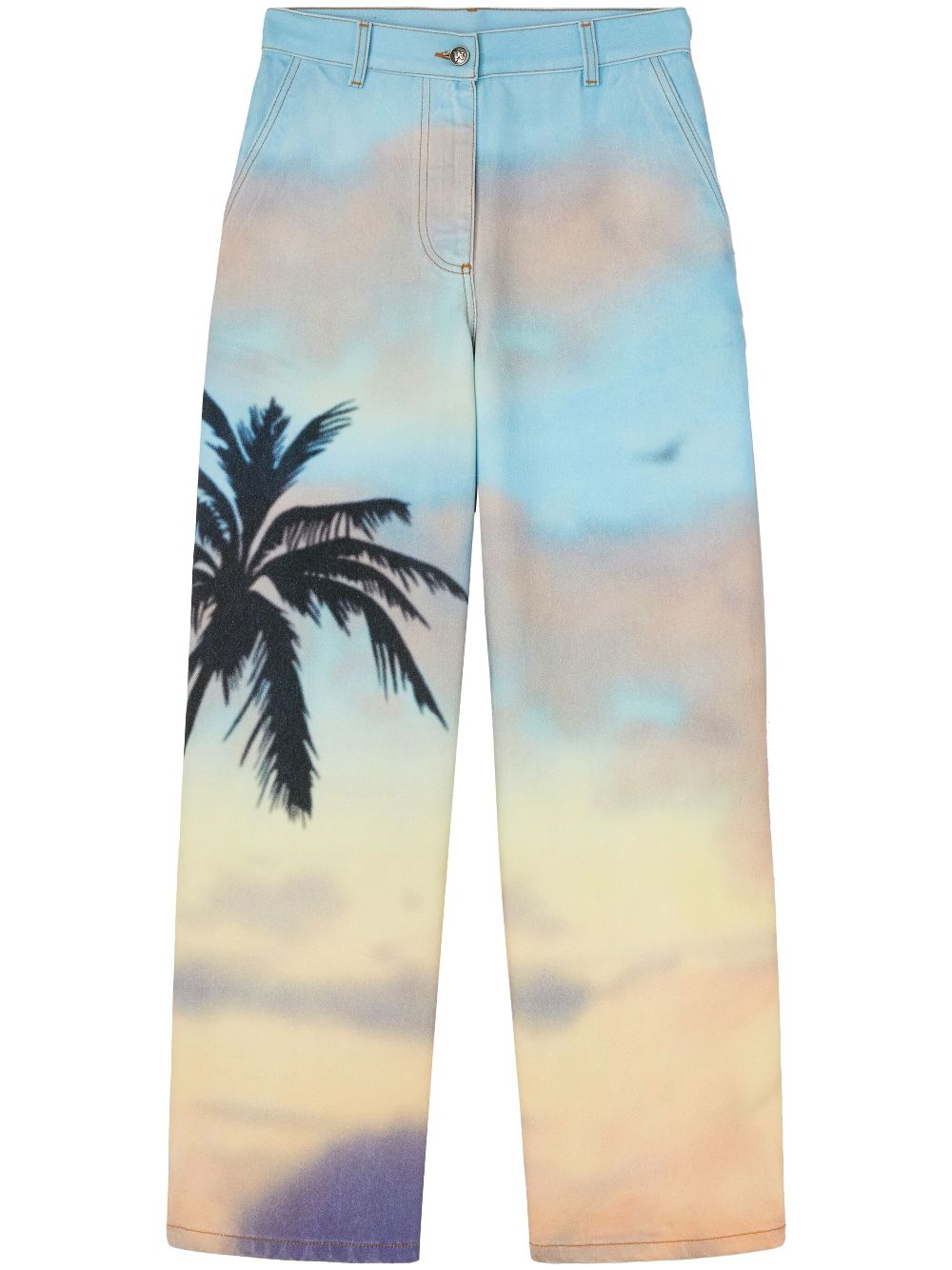 Palm Angels Sunrise Palm jeans Blauw