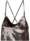 Palm Angels Blueprint Palms top - Black