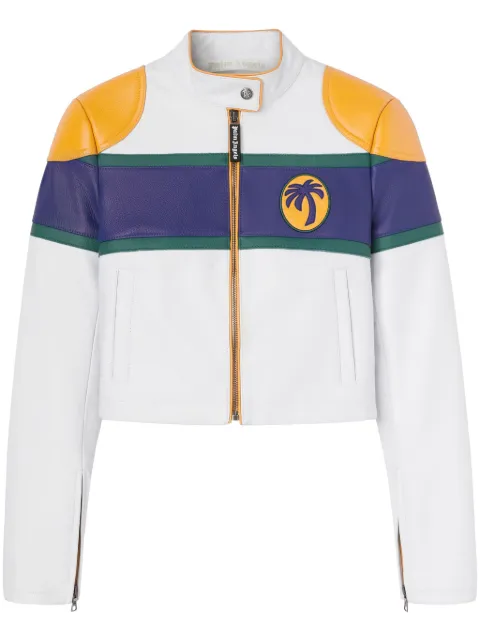 Palm Angels chamarra biker con logo