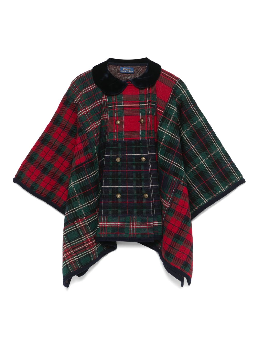 POLO RALPH LAUREN KIDS Cape met tartan ruit Blauw