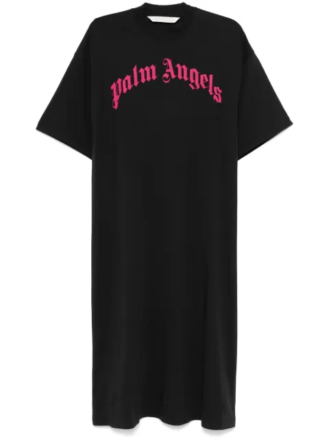 Palm Angels فستان ماكسي بشعار منحني