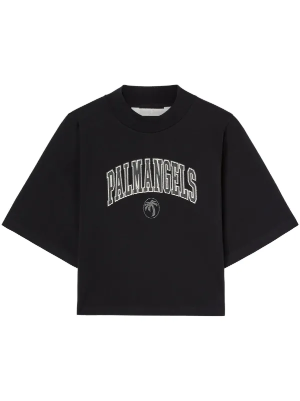 ★人気★【Palm Angels】COLLEGE CLASSIC T-SHIRT Palm Angels Men's College Classic T-Shirt in Grey Palm Angels