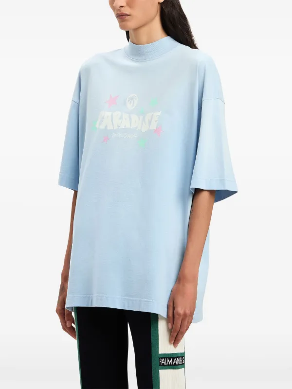 ★人気★【Palm Angels】PARADISE PALM T-SHIRT Palm Angels Paradise Palm t-shirt | Blue | FARFETCH