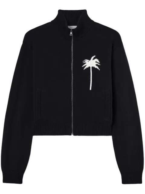 Palm Angels palm tree knitted track top