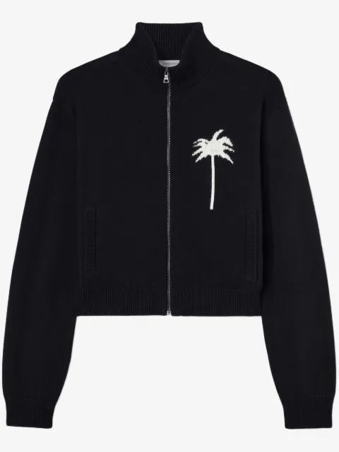 Palm Angels palm tree knitted track top