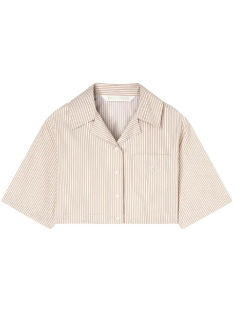 Palm Angels logo cropped shirt