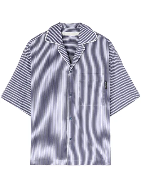 Palm Angels logo-print striped shirt 