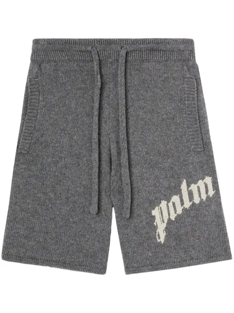 Palm Angels Short de tricô com logo