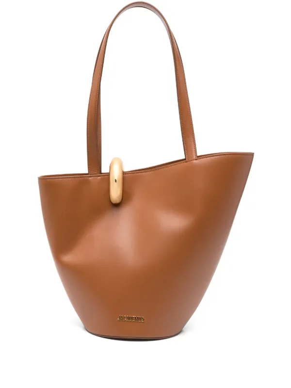 JACQUEMUS ブラウン レザーハンドバッグ JACQUEMUS ブラウン レザーハンドバッグ