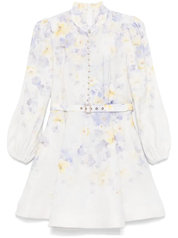 ZIMMERMANN Crush Mini Dress | Purple | FARFETCH AZ ZIMMERMANN Crush Mini Dress | Purple | FARFETCH AZ