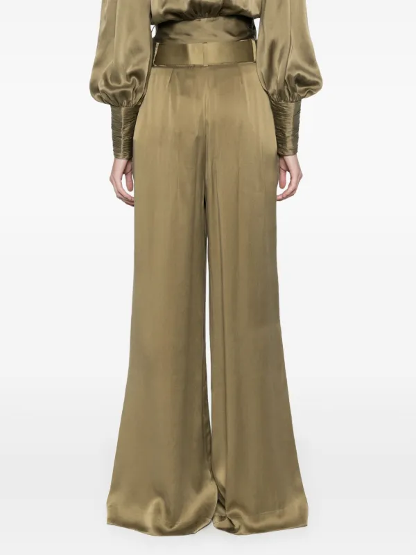 【送料&関税込】Zimmermann Pants In Green Silk Zimmermann Pants In Green Silk | italist