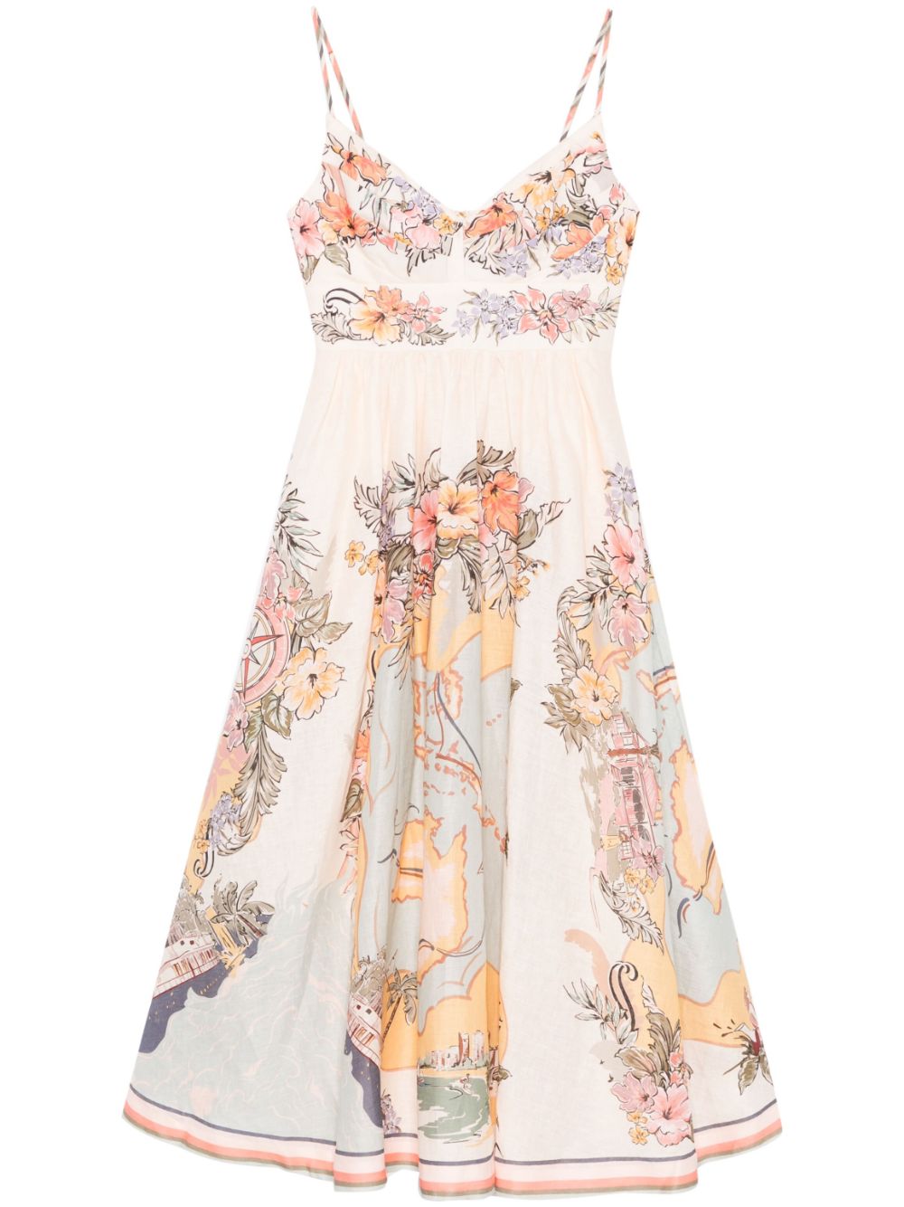 ZIMMERMANN Tallow midi dress - Neutrals