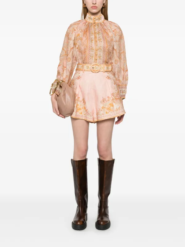 ZIMMERMANN Acacia ショートパンツ | ニュートラル | FARFETCH JP