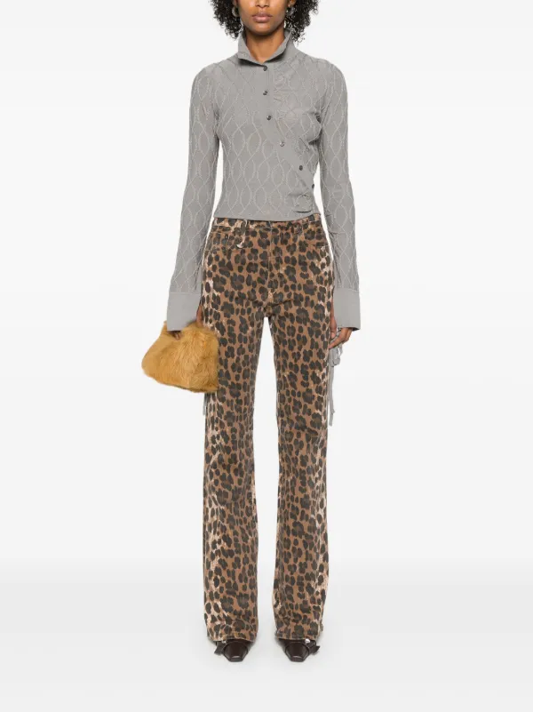 【R13】ジェーン・ジーン R13 Jane striped high-rise wide-leg jeans | NET-A-PORTER