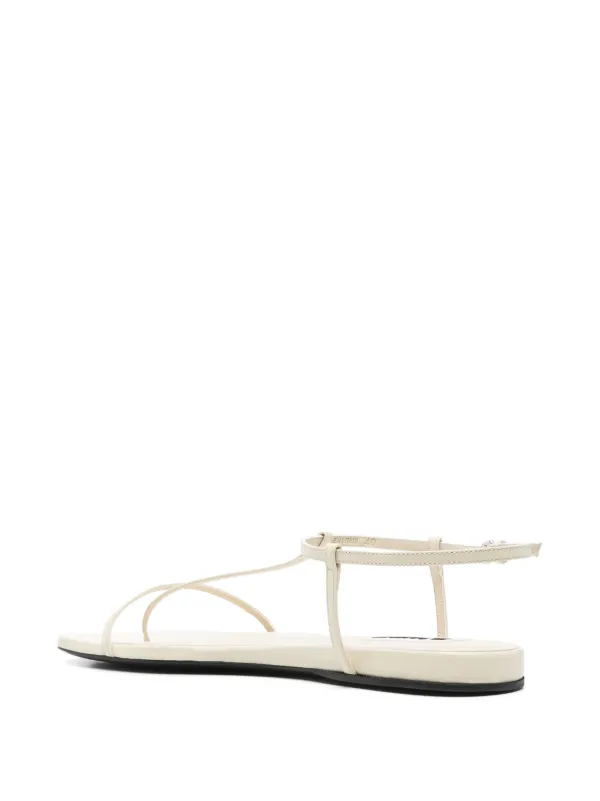 Jil Sander square-toe Thong Sandals | White | FARFETCH JO
