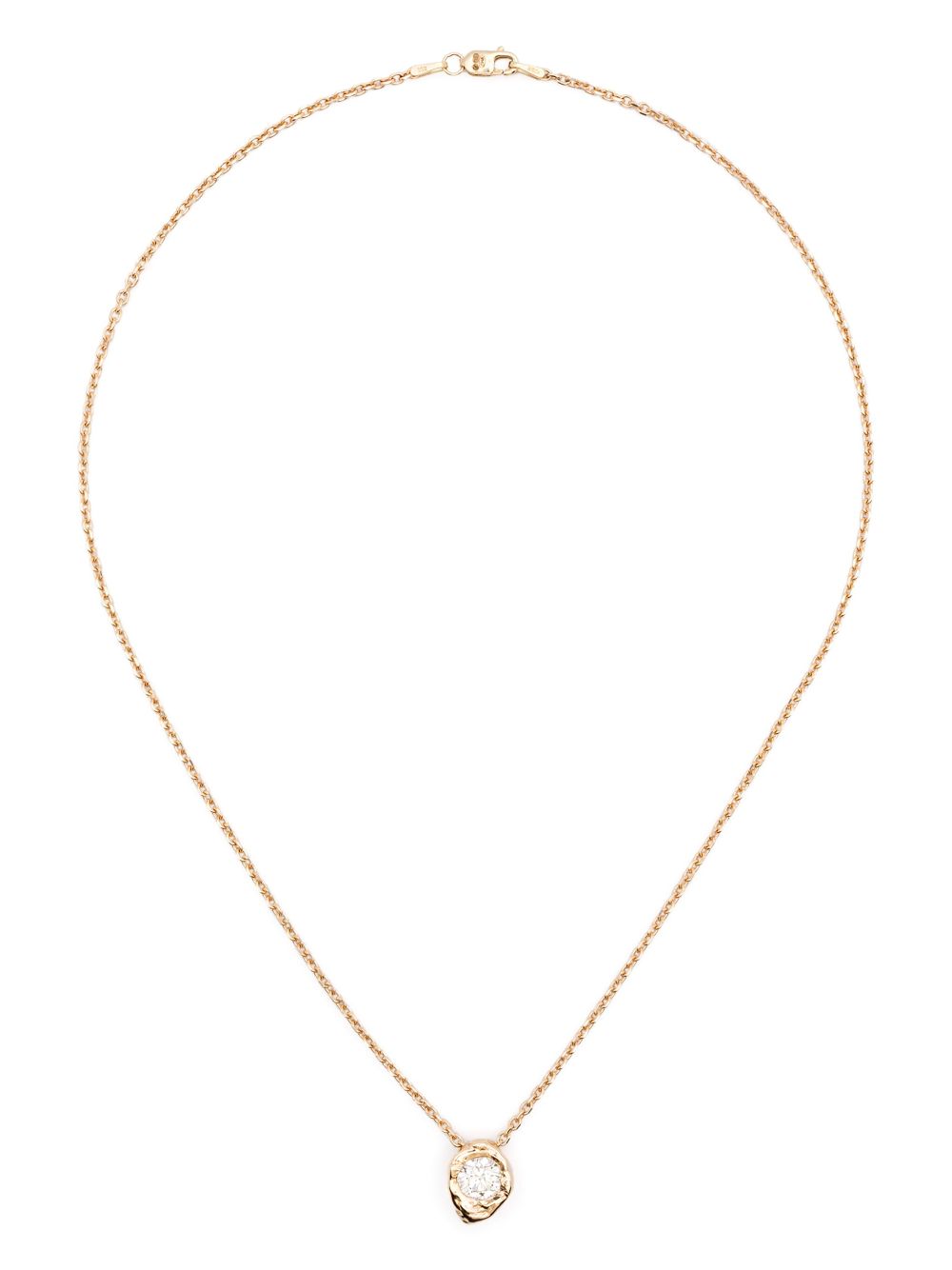 Fie Isolde 14K yellow gold Alfa diamond necklace