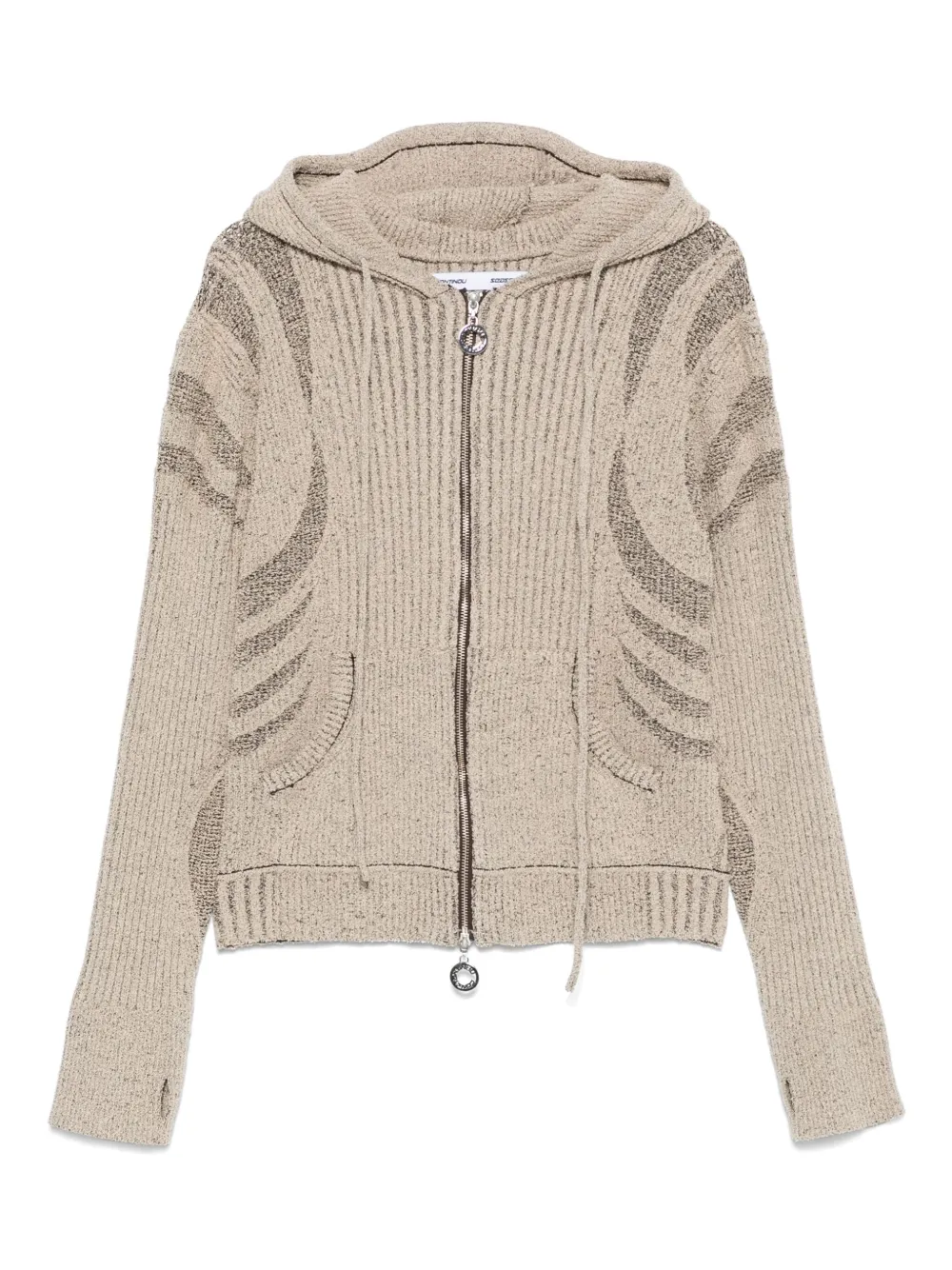 Charlie Constantinou hoodie tejida con cierre | neutro | Image 1
