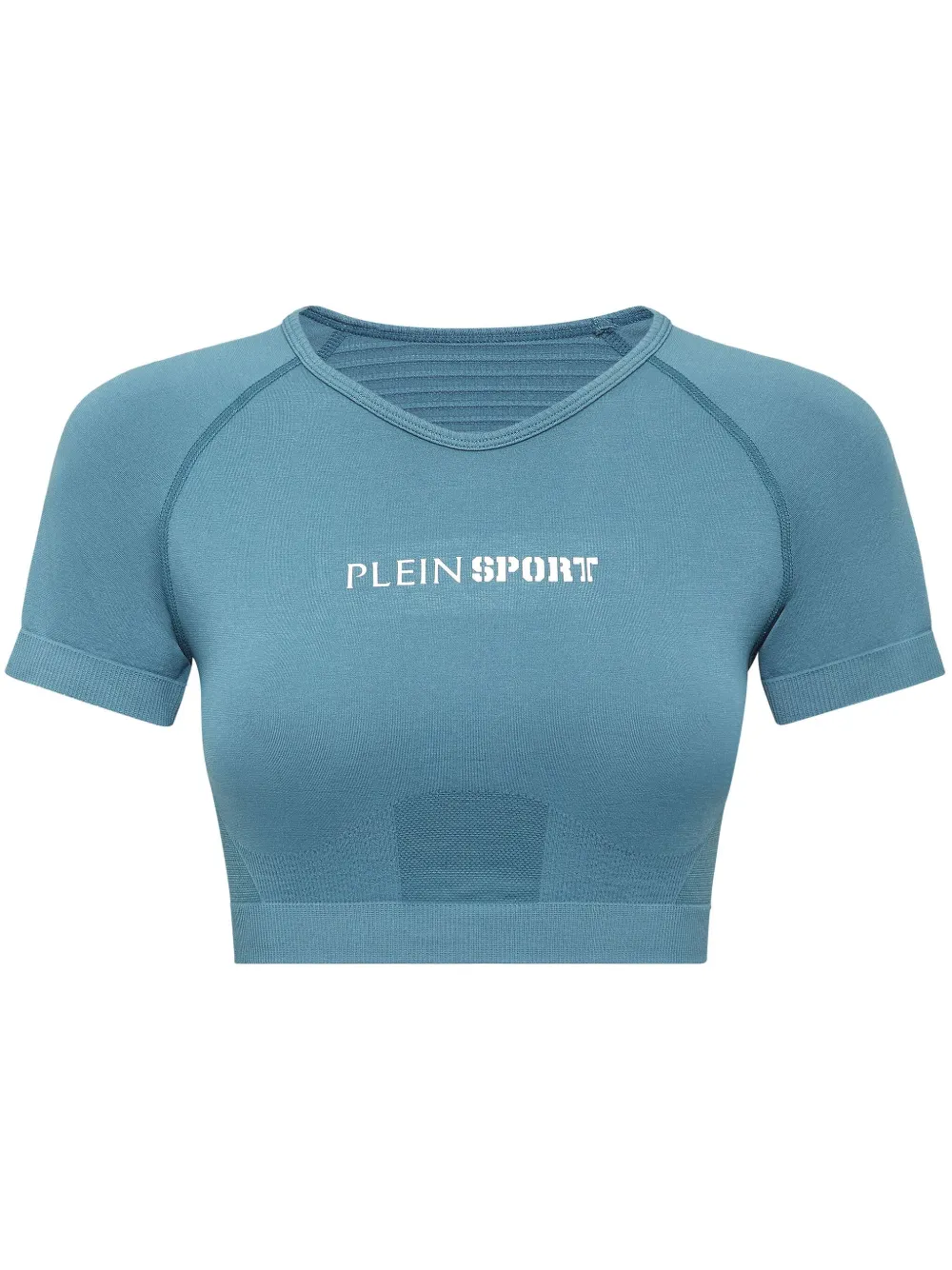 Plein Sport Naadloos cropped T-shirt Blauw