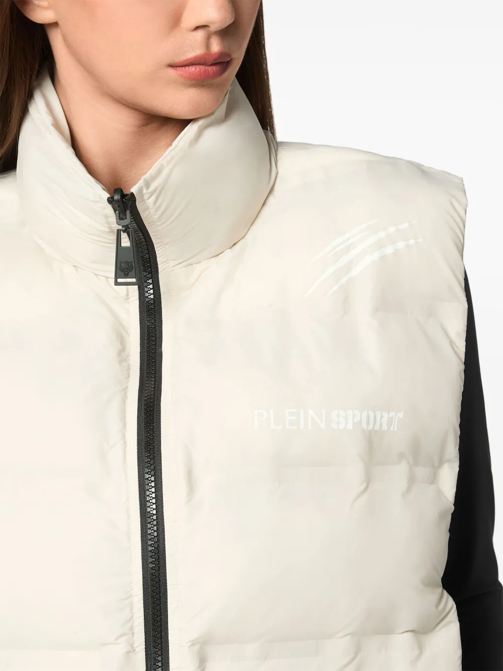 Plein Sport Bodywarmer met Scratch-print Grijs