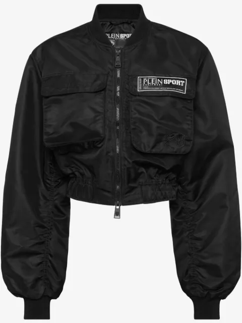 Plein Sport veste bomber à coupe crop
