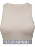 Plein Sport ribbed seamless training sports bra - Neutrals