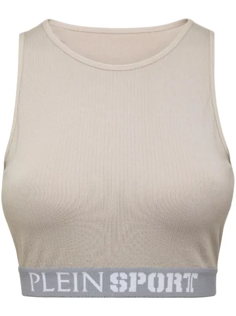 Plein Sport brassière de sport à design nervuré