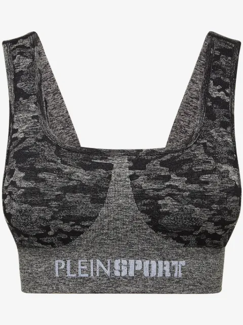 Plein Sport seamless crossed-straps sports bra