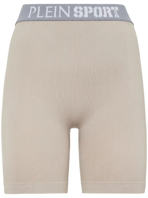 Plein Sport shorts de ciclismo con logo en la pretina