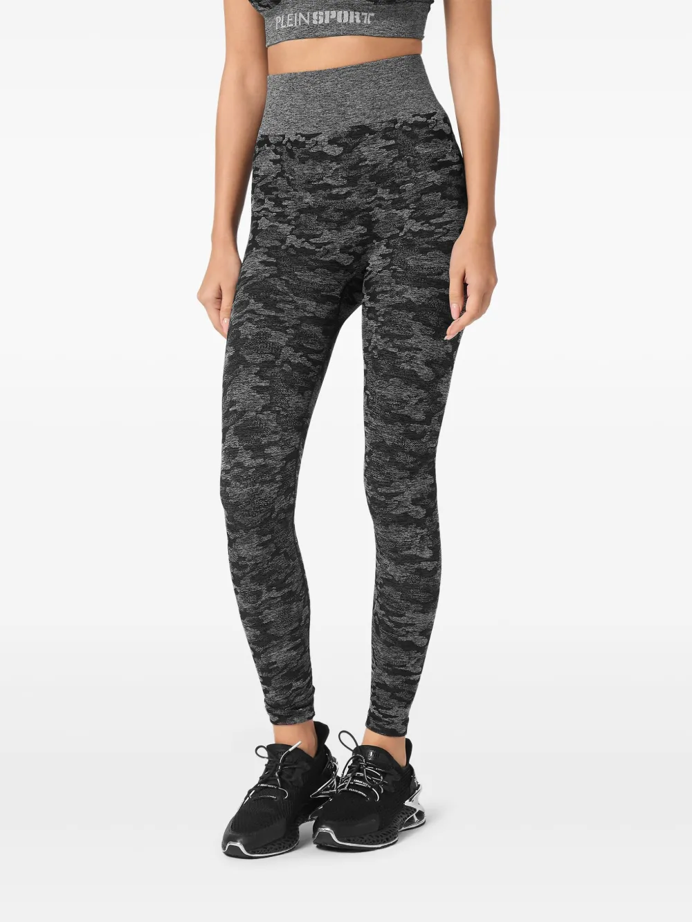 Plein Sport Performance legging met camouflageprint Grijs