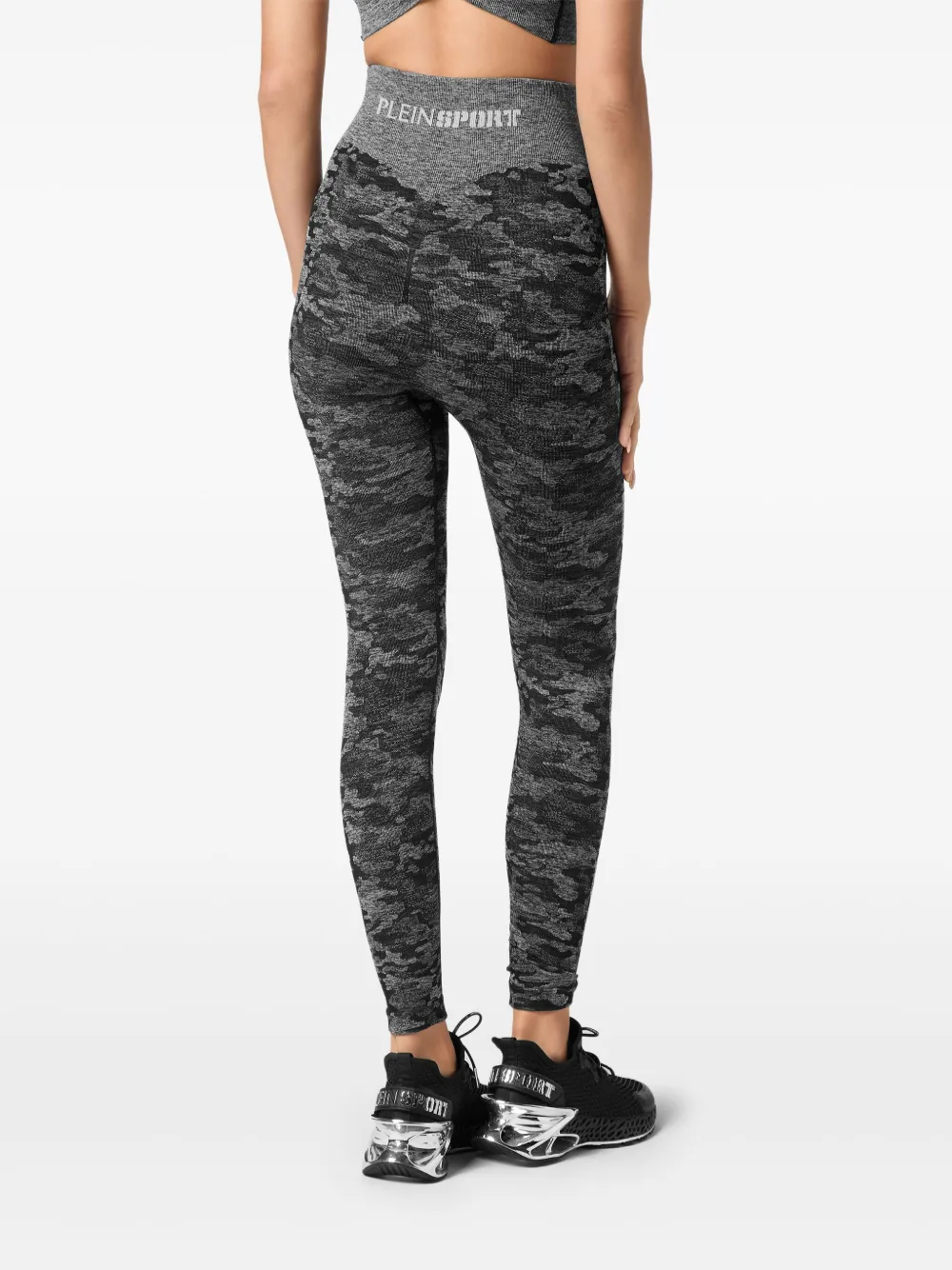 Plein Sport Performance legging met camouflageprint Grijs