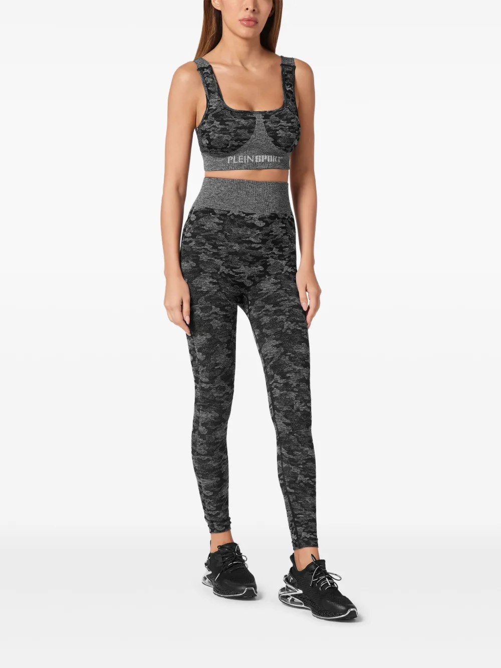 Plein Sport Performance legging met camouflageprint - Grijs