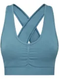 Plein Sport seamless wide-straps sports bra - Blue