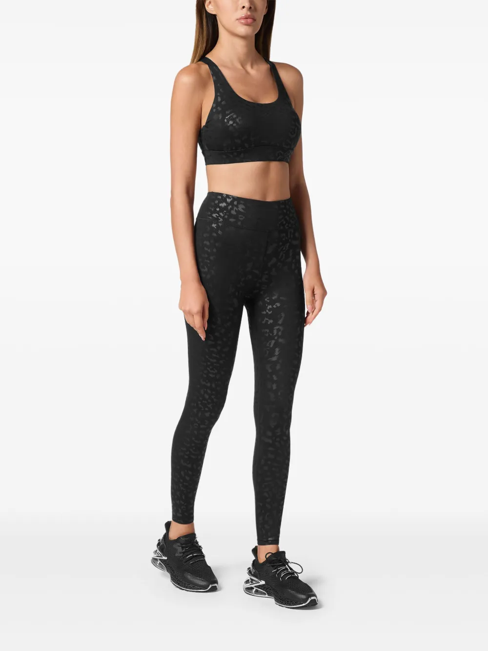 Plein Sport Legging met luipaardprint - Zwart