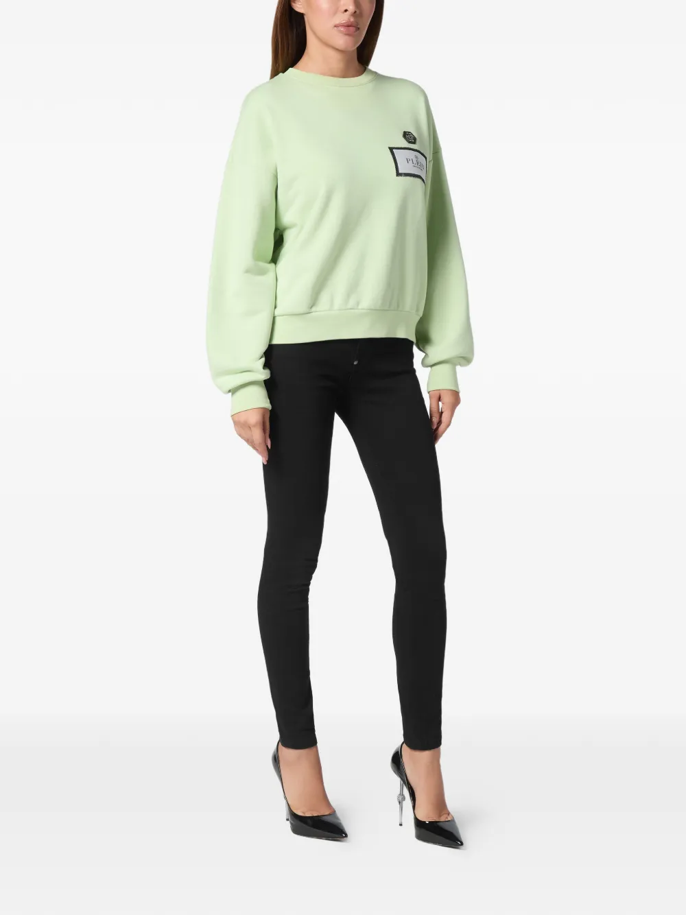 Philipp Plein Sweater met logopatch Groen